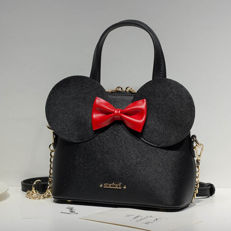 2020秋季新款米奇耳朵蝴蝶结贝壳包 花心小铺箱包女士包袋