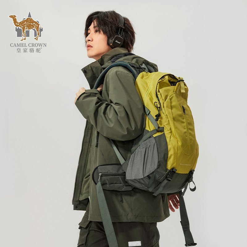 皇家骆驼冲锋上衣外套秋冬季可拆卸三合一内胆防水加绒保暖登山服