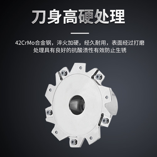 株洲PT02三面刃铣刀盘T型槽SMP01可转位侧铣切槽刀盘XSEQ12开槽 - 图1