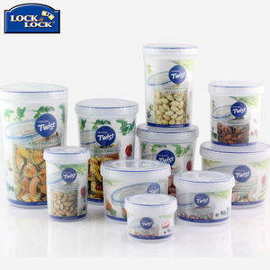 乐扣乐扣保鲜盒食品级塑料密封盒圆形零食盒储物罐冰箱水果收纳盒