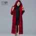 Beiyuan chống hai mùa hai màu hai mặt áo khoác cashmere nữ màu đỏ dài năm nay áo khoác ren ren dày - Áo khoác ngắn áo khoác kaki nữ Áo khoác ngắn