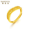 Safir gold ring pure gold car flower star ring gold wave gold beads adjustable women's ring gift
