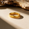 Safir handed down gold ring gold women's ring pure gold 999.9 plain ring ring ancient gold loach back ring ring