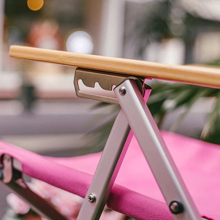 OnwaySports限量版粉红玫红色户外躺椅高背海狗椅多巴胺折叠椅子