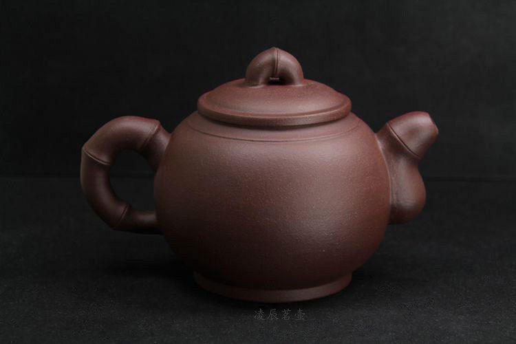 包邮王兆春小胖竹壶竹叶壶竹子竹段壶宜兴手工紫砂壶原矿紫泥茶壶