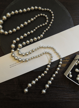 长款珍珠项链秋冬时尚高级感礼物