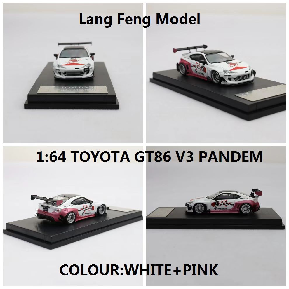 LF朗峰1:64 Pandem 火箭兔TOYOTA GT86 V3丰田86粉猪合金汽车模型 - 图1