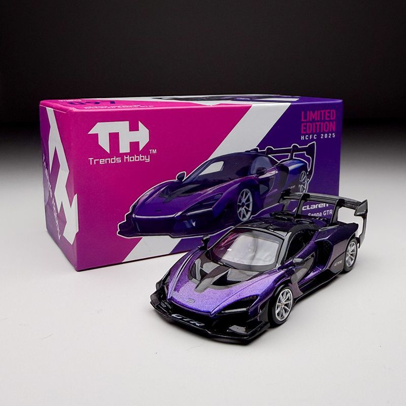 2025年杭州HEC展会限定 TH迈凯伦塞纳 GTR 1/64仿真合金汽车模型 - 图3