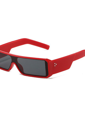 Ciseonik 欧美太阳镜一体式镜片小框长方形复古时尚眼镜街拍墨镜