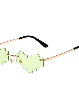 潮流时尚切边爱心墨镜男女辣妹