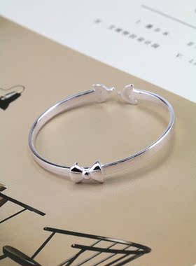 韩版礼物足银手镯