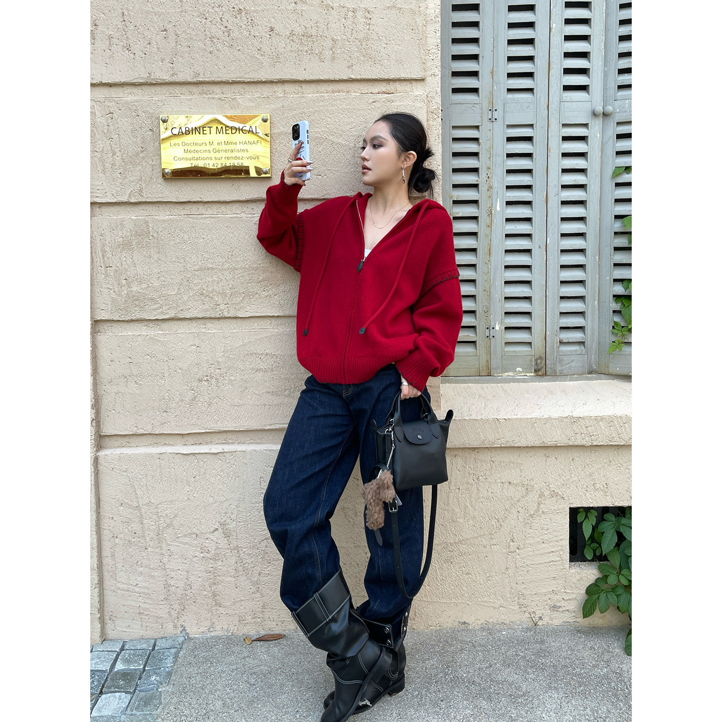 LOST IN ECHO 设计师品牌 25秋冬新品仿裤筒堆堆圆头骑士靴SOLSOL - 图3