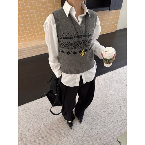REFOUND TEN 25秋冬费尔岛修身套头衫/背心/拉链开衫SOLSOL买手店 - 图2