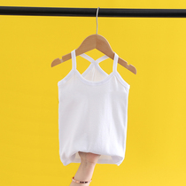 Childrens vest pure cotton CUHK girl baby girl in undershirt wearing summer thin strip Sling Boy Sport Outwear