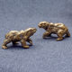 Brass old polar bear desktop ornaments antiques miscellaneous bear tea pet study paperweight pen rest old copperware
