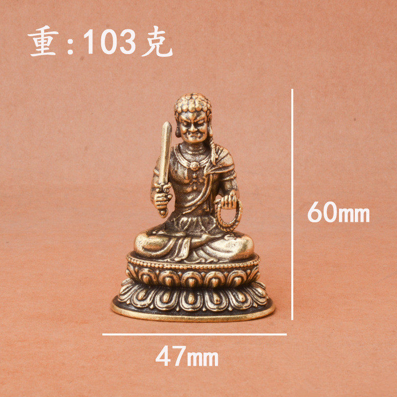 纯黄铜复古不动明王佛像摆件铜雕工艺品书桌办公桌装饰摆件,淘宝优惠券,粉丝福利购,淘宝优惠卷