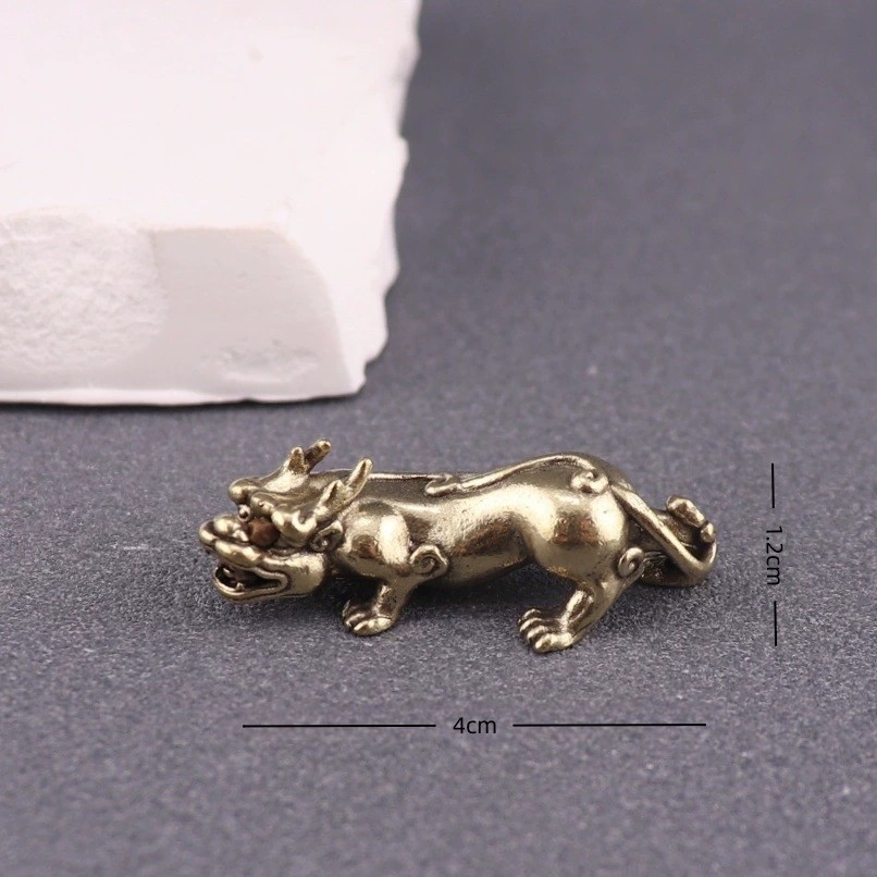 纯黄铜(一对装)小号祥云貔貅祥瑞之物复古居家装饰茶宠桌面铜摆件,淘宝优惠券,粉丝福利购,淘宝优惠卷