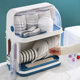 Kitchen bowl rack with cover multi-layer dustproof household storage box