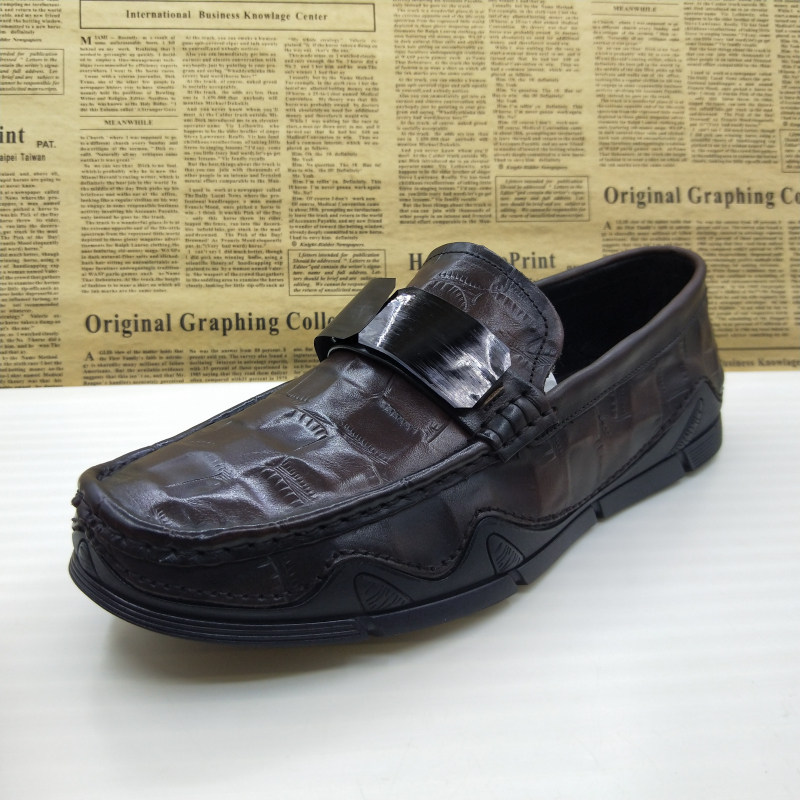 撤柜真皮头层牛皮里外全皮软底手工上线一脚蹬防滑百搭豆豆鞋男鞋,淘宝优惠券,粉丝福利购,淘宝优惠卷