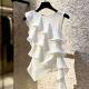 French Pure Desire Ruffled Sleeveless Vest Women's Summer 2026 New Design Slim Hot Girl Irregular Top