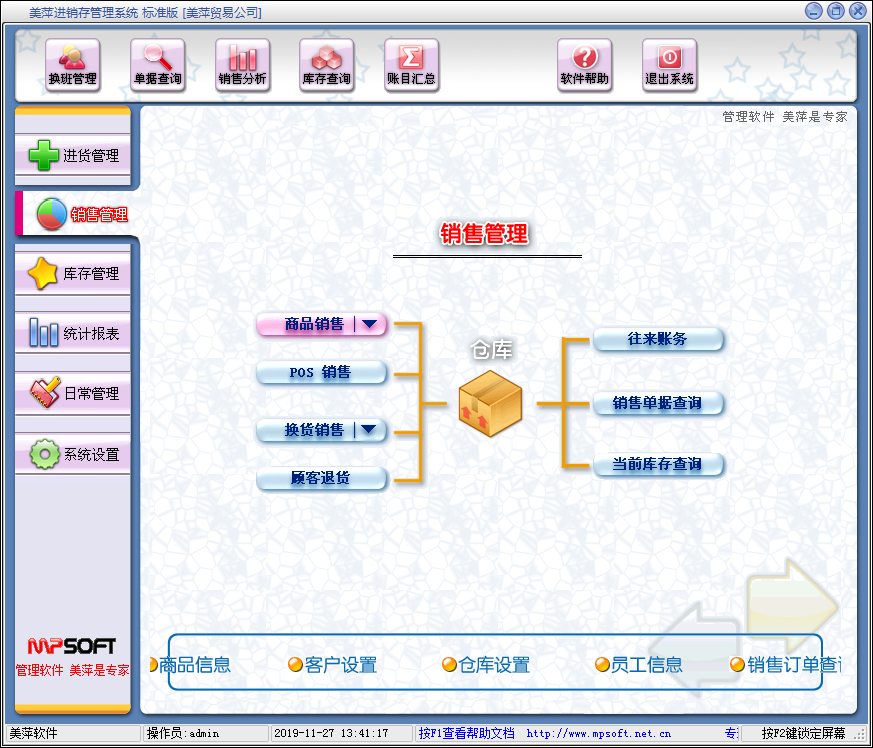 美萍新款商业进销存管理软件单机版 订单采购出入库统计 美萍正版 - 图1