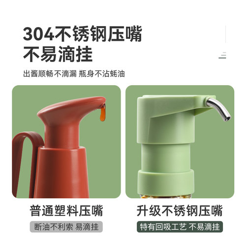 不锈钢蚝油挤压器大小通用李锦记海天泵头挤耗油神器耗油瓶按压嘴 - 图3