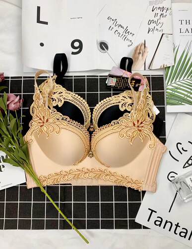 正品幸福内衣女无钢圈狐狸聚拢调整型文胸无痕调整收副乳上托文胸 - 图1