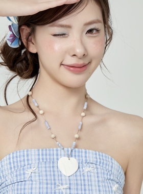 Starfire原创设计爱心贝壳串珠项链女小众高级感锁骨链时尚百搭潮