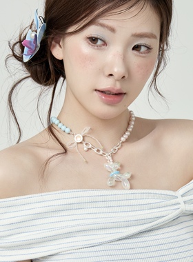 Starfire原创气球小狗串珠设计感项链蝴蝶结小众个性配饰锁骨链潮