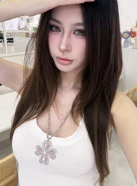 暗黑系哥特风大十字架吊坠项链