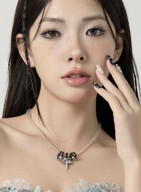 十字甜美爱心串珠项链Starfire女