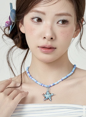 原创海星吊坠项链百搭女小众设计