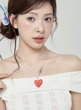 原创设计爱心吊坠项链女款