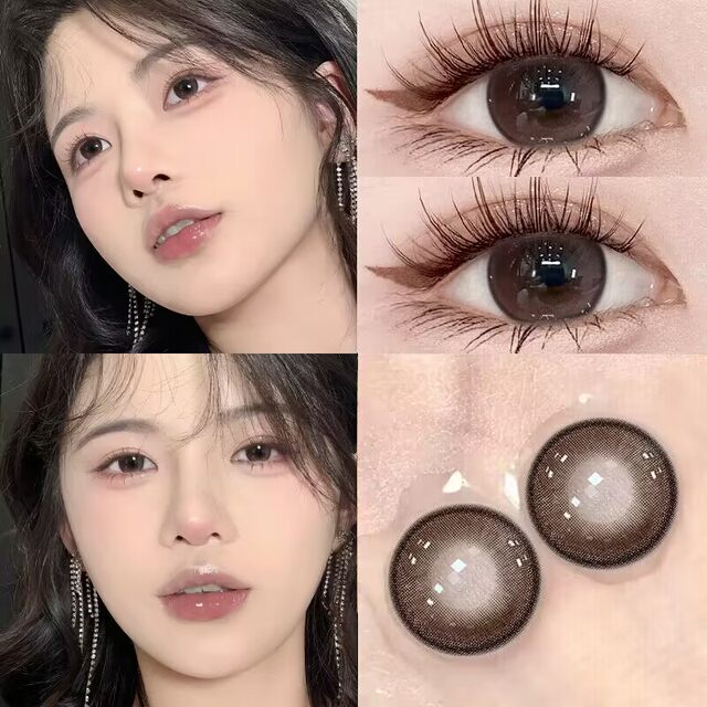 Thai Milk Tea Brown Color Contact Lenses Daily Disposable 30 Pieces Disposable Size Diameter 6 Pieces Contact Lenses EJLK