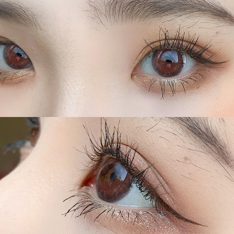 韩后美瞳半年抛大眼女孩日戴小直径大美目黑1200度近视隐形眼镜QL