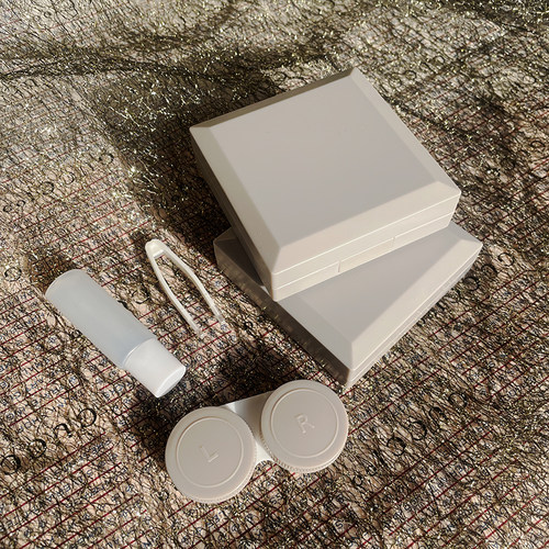 纯色便携隐形眼镜盒小巧可爱ins少女心简约个性伴侣盒美瞳盒子zy - 图2