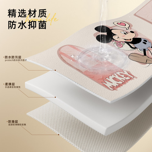 轻奢高级感2025新款卡通餐边柜垫防水防油防刮台面保护套四季通用 - 图2