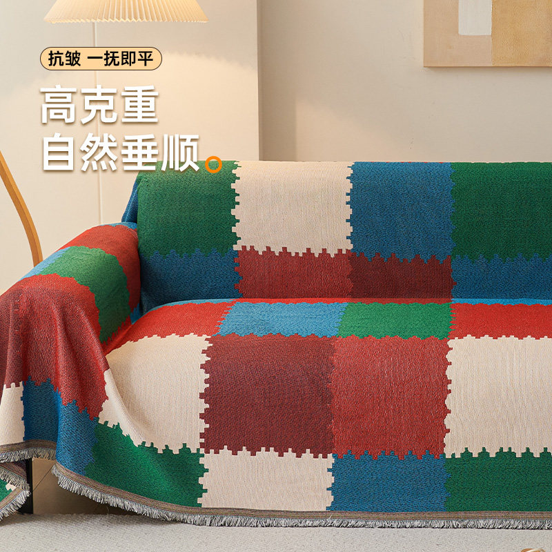 2024新款沙发盖布巾四季通用圣诞节日红色沙发套罩防滑盖毯坐垫子,淘宝优惠券,粉丝福利购,淘宝优惠卷