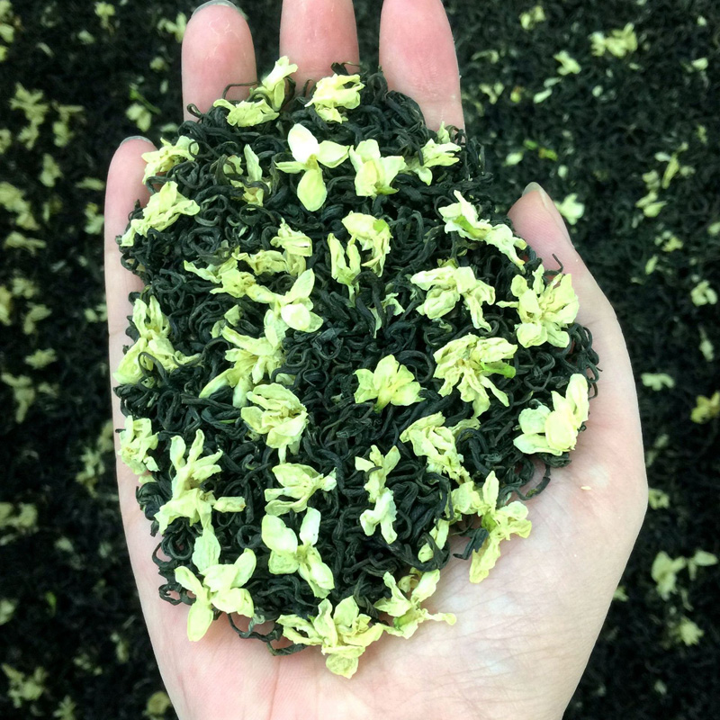 茉莉花茶2024新茶四川飘雪花茶花毛峰浓香特级散装耐泡茶叶500g-图0