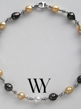 WY冬季新款原创设计海水大溪地澳白项链小众情侣款轻奢锁骨链