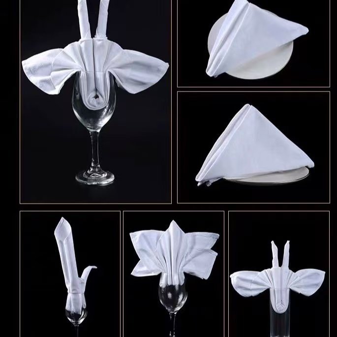 白色全棉口布酒店西餐纯棉餐巾布折花口布擦杯布不掉毛,淘宝优惠券,粉丝福利购,淘宝优惠卷