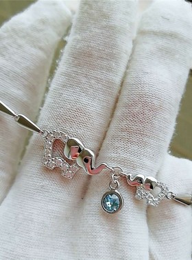 生日礼物手链蓝色水晶