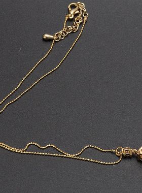 欧美金色水滴吊坠短款锁骨链女