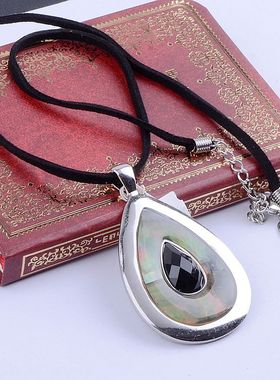 欧美饰品贝壳短款白金色项链