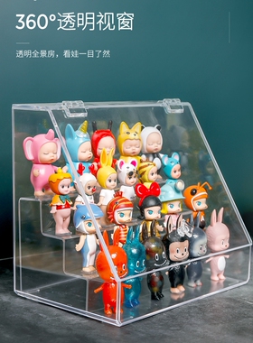 盲盒收纳展示架亚克力防尘手办