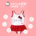 Hello kitty trẻ em đồ bơi bé gái kết hợp kem chống nắng công chúa dễ thương kiểu váy bé lớn bơi bé - Bộ đồ bơi của Kid