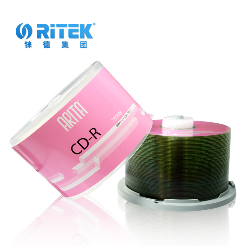 铼德(RITEK) 时尚系列 E时代 CD-R 52速700M空白光盘/cd刻录盘/刻录光盘/音乐盘/空白cd/光碟/车载光盘 50片 - 图2