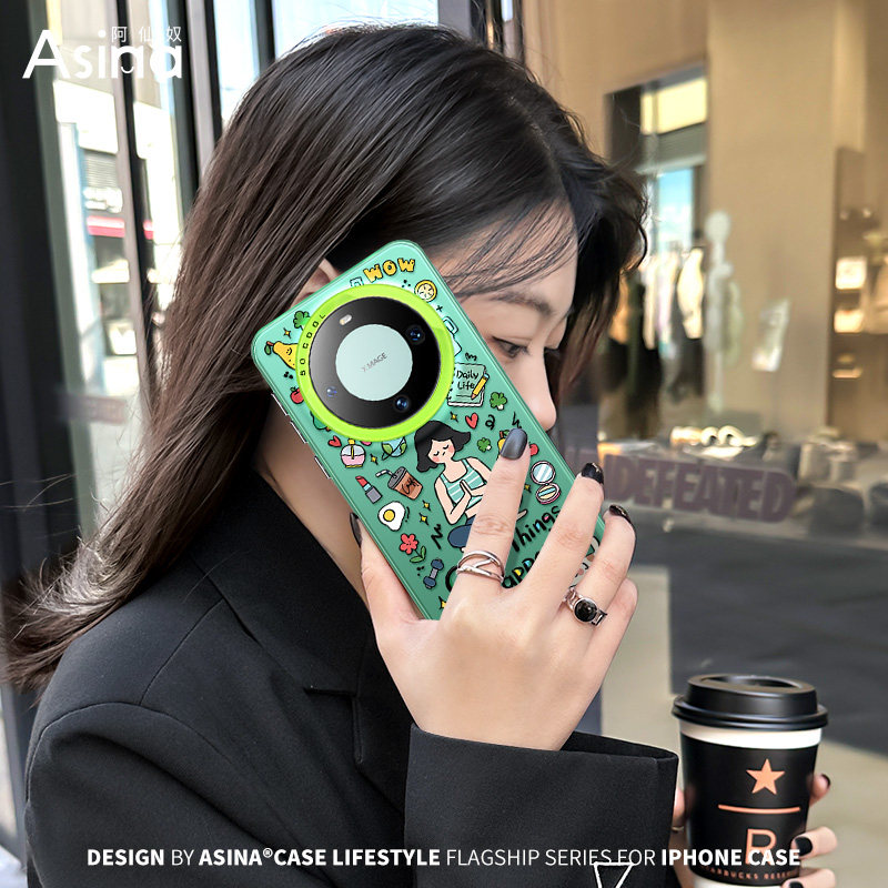 自律健康生活适用华为mate70新款手机壳mate40pro小众mate50磨砂保护套mate60pro原创个性mate40全包防摔ins