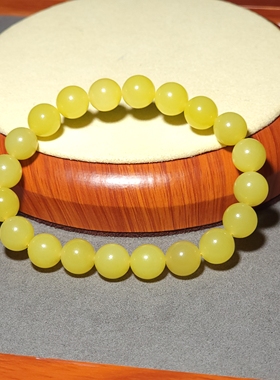 新疆的猫L080604 31.4克直径10mm色调油亮颜色纯正若羌鸡油黄手链