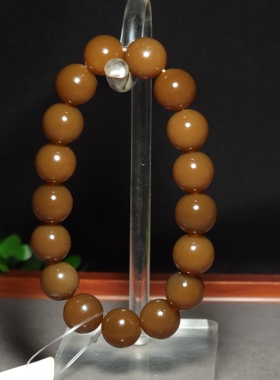 L040203 新疆的猫44.0克直径12mm醉美酥栗红纯美老红糖圆珠手链